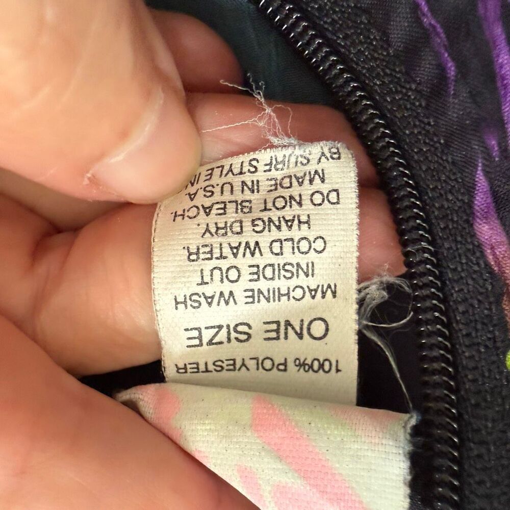 Vintage 90s Surf Style 1/4 Zip Windbreaker Pullover Jacket Interplanetary Multic - Picture 8 of 8